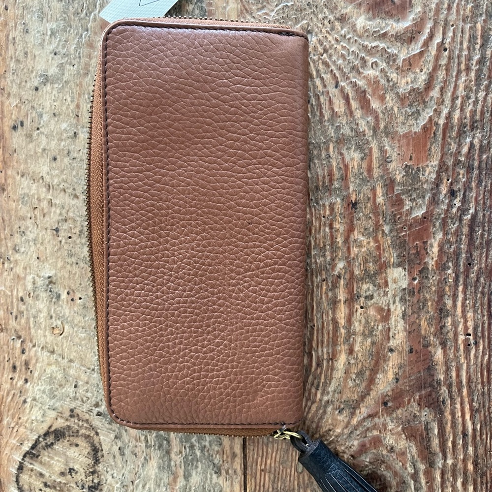 NWT Fossil Tara Clutch Leather Wallet Brown - Picture 4 of 4